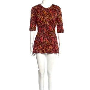 M missoni leopard gold and orange lurex top
